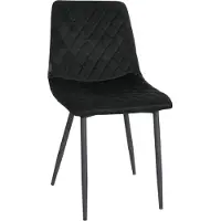 BellaFurn Chaise de salle à manger en velours - Assise luxueuse en velours, pieds noirs mats élégants