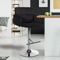 BellaFurn set de 2 tabourets de bar - Tabouret de velours - Extra confortable - Réglable en hauteur & pivotant à 360