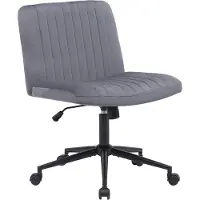 BellaFurn Chaise de bureau - chaise pivotante ergonomique - réglable en hauteur & pivotant à 360 degrés | Couleur : gris foncé. Matériau : souple