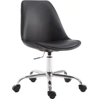 BellaFurn Chaise de bureau en similicuir - chaise de bureau - hauteur réglable et design ergonomique. Couleur : noir