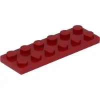 LEGO 2x6 planche 3795 - 100 pièces rouge foncé