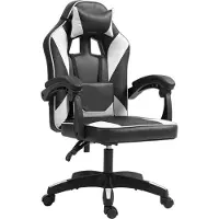 BellaFurn Chaise de bureau ergonomique Art Learning - chaise confortable - dossier réglable, matériaux de qualité | Couleur : noir et blanc