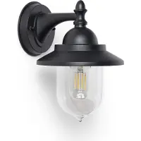 LEDKIA Lampe Murale Extérieure Métal Klasik Noir