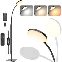 Lapalife Lampadaire LED Variable 3 températures de couleur Lampadaire Col de cygne réglable Lampe de lecture avec télécommande pour chambre à coucher salon bureau