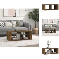 vidaXL Table basse chêne fumé 100x50x36 cm Bois composite - Tables basses