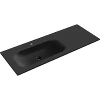 Mexen Vela vasque encastrée gauche 121 x 46,5 cm, noir mat - 25231271L