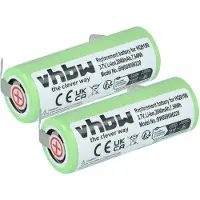VHBW 2x Batterie compatible avec Philips HQ9100, HQ9190XL, HQ9170XL, HQ9160XL, HQ9090, HQ9190 rasoir tondeuse électrique (2040mAh, 3,7V, Li-ion)
