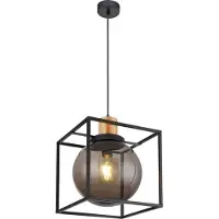 Globo Lampe à suspendre Hilko noir mat 1xE27 LED (E27)