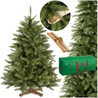 Springos Sapin de Noël artificiel - - Épicéa du Caucase - 150 cm - Durable - Facile à monter
