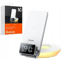 Mcdodo Chargeur À Induction , Avec Lumière, Avec Fonction Réveil, Avec Montre, Blanc Ch-1610