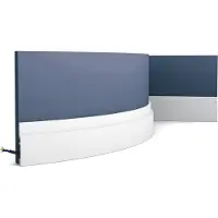 ORAC Plinthe Decor SX187F MODERN HIGH LINE Plinthe Moulure flexible Moulure décorative design moderne blanc 2 m