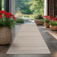 HomebyHome Tapis d’Extérieur Imperméable et Résistant aux UV Idéal pour Cuisine Balcon Terrasse Jardin et Salon, Taille: 80x250 cm