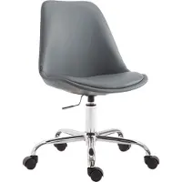 BellaFurn Chaise de bureau en similicuir - chaise de bureau - hauteur réglable et design ergonomique. Couleur : gris
