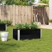 Prolenta Maison Exclusive - Jardinière noire 100 x 50 cm en pin massif