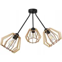 Light11 HOME Suspension plafonnier lustre en bois avec LED - Suspension moderne pour le salon et la salle à manger
