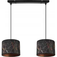 Light11 HOME Lustre suspendu avec motif cuivré – Lampe suspendue moderne avec abat-jour, plafonnier pour salon et salle à manger