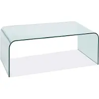 Feldmann-Wohnen Table basse en verre Priam 120 x 60 x 42 cm, transparente