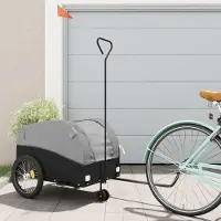 Prolenta Maison Exclusive - Remorque pour vélo, noire et grise, 45 kg, en fer