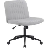 BellaFurn Chaise de bureau - chaise pivotante ergonomique - réglable en hauteur & pivotant à 360 degrés | Couleur : gris clair, Matériau : souple