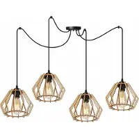 Light11 HOME Suspension moderne en bois avec éclairage LED