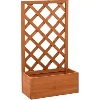 Prolenta Maison Exclusive - Treillis de jardin avec jardinière orange 50 x 25 x 90 cm, en bois de sapin