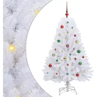 Syfax Sapin de Noël Artificiel à Branches Articulées Blanc 150 cm