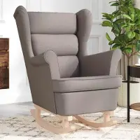 Prolenta Fauteuil à bascule exclusif, couleur taupe, dimensions 74x90x102 cm, revêtement en tissu