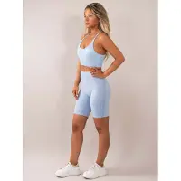 Divina Soutien-gorge de sport 'Four' bleu clair / blanc