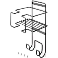 Emuca Porte-fer et planche à repasser- Acier- Gris anthracite