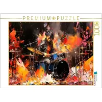 CALVENDO Puzzle « Batterie », une alliance unique entre musique et art | 1 000 pièces, dimensions une fois assemblé : 64 x 48 cm. Un puzzle photo pour passer de bons moments