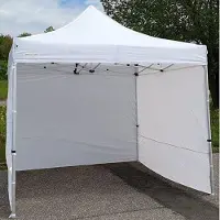 Pártystany-Jičín s.r.o. Tente de réception à armature en ciseaux 2 x 2 m ALU Standard 450 g/m² - 4 panneaux latéraux pleins, blanc