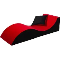 Velinda Chaise Longue 3 En 1 Multi-Usage Rouge-Noir
