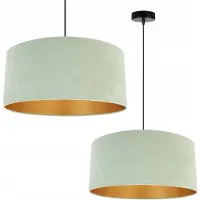 Light11 HOME Suspension Lustre Velours doré Abat-jour