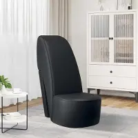 Prolenta Maison Exclusive - Chaise en forme de talon aiguille, en similicuir noir