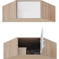 Dakar Meuble d'appoint pour armoire d'angle Smart 95 x 95 x 40 cm, chêne Sonoma blanc, 1 porte