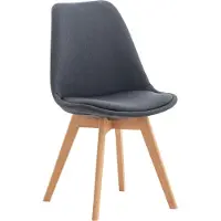 BellaFurn Chaise de salle à manger confortable - chaise de cuisine - rembourrage facile d'entretien | Couleur : gris foncé, Material : Staub