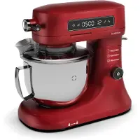 Klarstein Chiara Robot de cuisine multifonctions – 1600 W, bol inox 5 L, 12 vitesses, écran tactile LCD, silencieux ≤ 72 dB, accessoires lavables, set de pâtisserie, boîtier en aluminium moulé, rouge