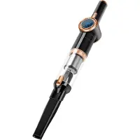 TurboTronic aspirateur à main - TT-CT20 - sans fil, aspiration 15 kPa, ultra puissant, avec station de charge, sans sac, pour voiture, maison et poils d’animaux Noir/Or