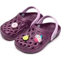 Ladeheid Sabots pour enfants, pour filles et garçons, sabots de jardin légers, chaussures de jardin pour enfants LA-CA-15 (violet, 24/25 EU)