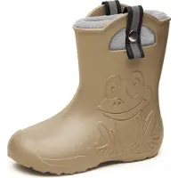 Ladeheid Kinder Federleichte Gummistiefel Thermo Fütterung Mädchen Jungen Rutschprofs Kinder Regensschuhe LA-CA-Frog245 (Jaune, 30/31 EU)