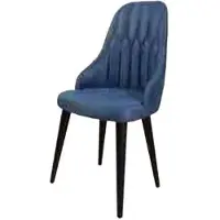 Xl Moebel Gmbh Tabouret original de couleur bleue avec un dossier moelleux pour votre salle à manger