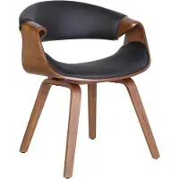 BellaFurn Chaise de salle à manger - Chaise de cuisine - Confortable avec accoudoirs | Couleur : Noir | Matériau : Similicuir