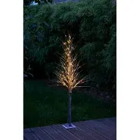 Northpoint Arbre à LED 150 cm avec décoration de neige 240 LED blanc chaud, 5 mètres de câble & fonction minuterie