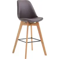BellaFurn Original tabouret de bar confortable - Tabouret de bar - Design moderne avec piètement en chêne | Couleur : brun | Couleur des vêtements : naturel
