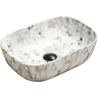 Mexen Rita lavabo à poser 45x32 cm pierre blanche (21084595)