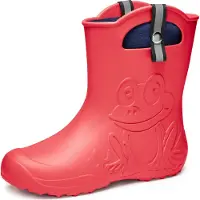 Ladeheid Bottes de pluie pour femme ultra-légères en EVA, doublées, modèle LA-CA-FrogWom265 (corail, 38/39)