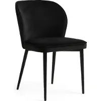 PAWS MÖBEL MEUBLES PAWS ALINE noir seau moderne chaise rembourrée pour salon, restaurant, cuisine, chaise de restaurant, chaise de cuisine, velours