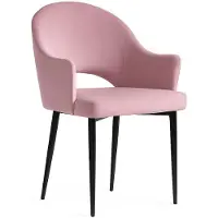 PAWS MÖBEL MEUBLES PAWS GRANDA rose seau moderne chaise rembourrée pour salon, restaurant, cuisine avec accoudoirs, chaise de restaurant, chaise de cuisine