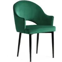 PAWS MÖBEL MEUBLES PAWS GRANDA vert seau moderne chaise rembourrée pour salon, restaurant, cuisine avec accoudoirs, chaise de restaurant, chaise de cuisine