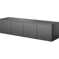PAWS MÖBEL Graphite, anthracite Armoire RTV murale, 150x38x37, Armoire TV, moderne mat
